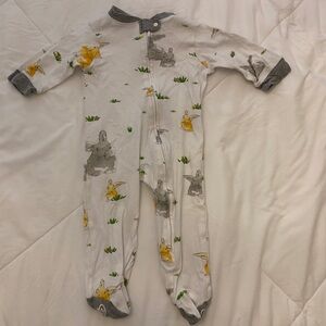 Burt's Bees Rabbit Sleep & Play Pjs, One-piece Zip Front Romper Jumpsuit Pajamas